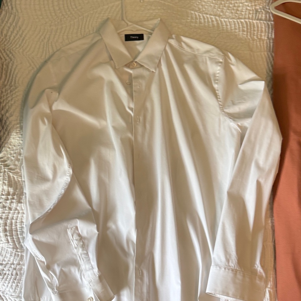 Theory Men's Classic White Dress Shirt